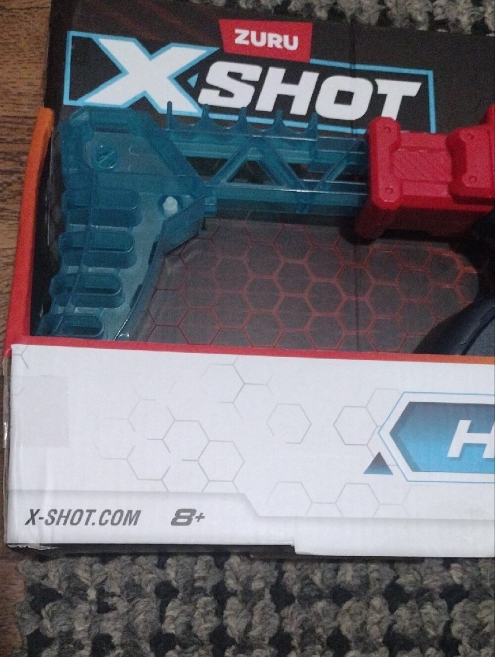 ZURU X-Shot Hawk Eye Kids Toy Blaster - Red and Teal - Picture 6 of 13